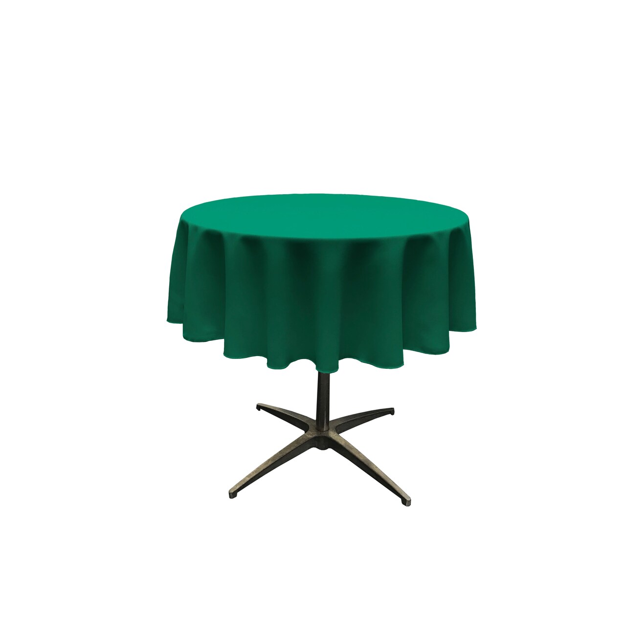 Modern Polyester Poplin Serged Edge Round Tablecloth 51in Overlay